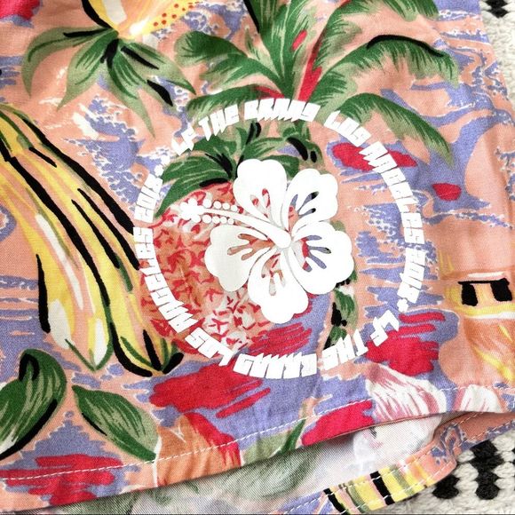 LF the Brand Hawaiian Paradise Tropical Floral Drawstring Shorts Small - Picture 7 of 8